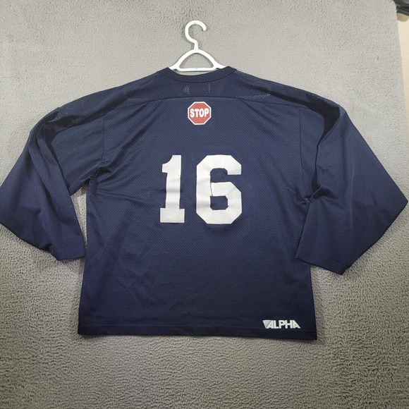 Vintage Alpha AHL Jersey Extra Large Blue Mesh Arch Hockey 90s‎ Sportswear - Picture 8 of 12
